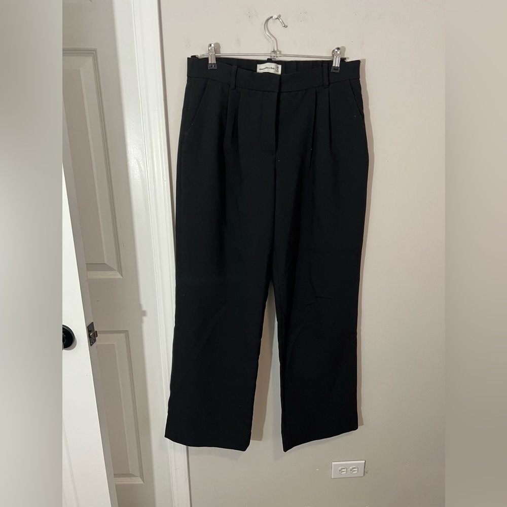 Abercrombie & Fitch Curve Love Black Women's Dress Pants, 8